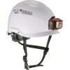 imageErgodyne Skullerz 8975LED Vented Safety Helmet with Light Class C Hard Hat 6pt Suspension Padded Sweatband and Top Padding Included OrangeWhite