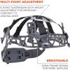 imageErgodyne Skullerz 8975LED Vented Safety Helmet with Light Class C Hard Hat 6pt Suspension Padded Sweatband and Top Padding Included OrangeWhite