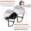imageErgodyne Skullerz 8975LED Vented Safety Helmet with Light Class C Hard Hat 6pt Suspension Padded Sweatband and Top Padding Included OrangeWhite
