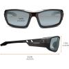 imageErgodyne Skullerz ODIN Safety Glasses Sunglasses Impact Resistant Z871Black Frame  Silver Mirror Lens