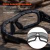 imageErgodyne Skullerz ODIN Safety Glasses Sunglasses Impact Resistant Z871Black Frame  Silver Mirror Lens