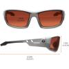imageErgodyne Skullerz Odin Polarized Safety SunglassesMatte Gray Frame  Polarized Copper Lens