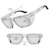 imageErgodyne Skullerz SIXTEN Safety Glasses with Side Shields Anti Fog  Anti Scratch ANSI z871 with Protective Microfiber Eyewear Cleaning ampamp Storage BagClear Lens  Transparent Clear Frame