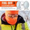 imageErgodyne Skullerz SIXTEN Safety Glasses with Side Shields Anti Fog  Anti Scratch ANSI z871 with Protective Microfiber Eyewear Cleaning ampamp Storage BagClear Lens  Transparent Clear Frame