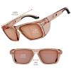 imageErgodyne Skullerz SIXTEN Safety Glasses with Side Shields Anti Fog  Anti Scratch ANSI z871 with Protective Microfiber Eyewear Cleaning ampamp Storage BagTan Lens  Translucent Tan Frame