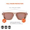 imageErgodyne Skullerz SIXTEN Safety Glasses with Side Shields Anti Fog  Anti Scratch ANSI z871 with Protective Microfiber Eyewear Cleaning ampamp Storage BagTan Lens  Translucent Tan Frame