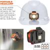 imageHard Hat with Light Cap Style Ratchet Suspension Class E Ergodyne Skullerz 8970LED OrangeWhite
