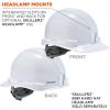 imageHard Hat with Light Cap Style Ratchet Suspension Class E Ergodyne Skullerz 8970LED OrangeWhite
