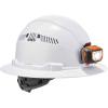imageErgodyne  60156 Vented Hard Hat with Light Full Brim Style Ratchet Suspension Class C Skullerz 8973LED WhiteHard Hat Full Brim LED Light Type 1 Class C