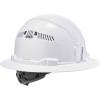 imageErgodyne  60156 Vented Hard Hat with Light Full Brim Style Ratchet Suspension Class C Skullerz 8973LED WhiteHard Hat Full Brim Vented Type 1 Class C