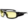 imageErgodyne Skullerz ODIN Safety Glasses Sunglasses Impact Resistant Z871Black Frame  Yellow Lens