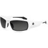 White Frame  Polarized Smoke Lens