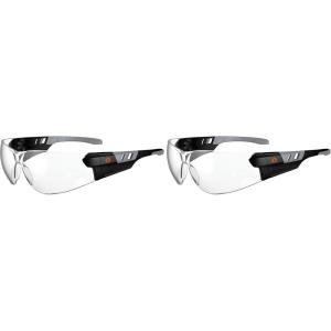 imageErgodyne  59103 Skullerz SAGA Frameless Safety Glasses Anti Fog Clear Lens Matte Black Pack of 2Matte Black Frame  Clear Lens