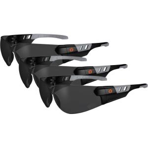 imageErgodyne  59130 Skullerz SAGA Frameless Safety Sunglasses Smoke Lens Matte Black Pack of 3