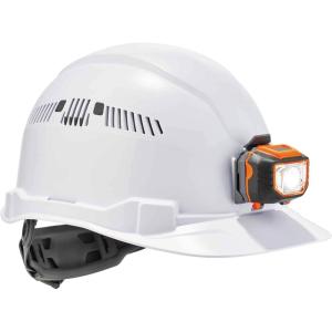 imageErgodyne  60146 Vented Hard Hat with Light Cap Style Ratchet Suspension Class C Skullerz 8972LED WhiteWhite