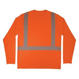 imageErgodyne Chill Its 6688 Hi Vis Reflective Shirt Class 2 Cooling Sun Shirt with UV ProtectionOrange
