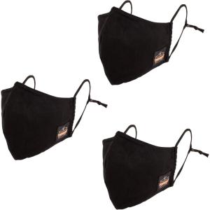 imageErgodyne Skullerz 8800 Two Layer Contoured Face Cover Mask 2XL3XL 3Pack Black1 Count Pack of 3