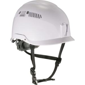 imageErgodyne Skullerz 8975LED Vented Safety Helmet with Light Class C Hard Hat 6pt Suspension Padded Sweatband and Top Padding Included OrangeWhite