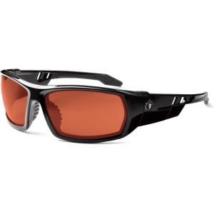 imageErgodyne Skullerz ODIN Safety Glasses Sunglasses Impact Resistant Z871Black Frame  Copper Lens