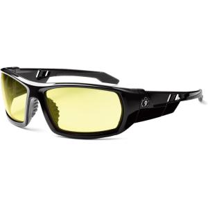 imageErgodyne Skullerz ODIN Safety Glasses Sunglasses Impact Resistant Z871Black Frame  Yellow Lens