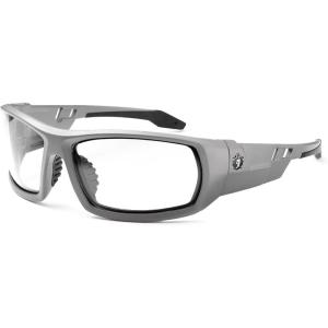 imageErgodyne Skullerz ODIN Safety Glasses Sunglasses Impact Resistant Z871Matte Gray Frame  Clear Lens