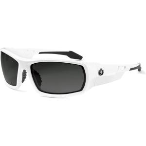 imageErgodyne Skullerz Odin Polarized Safety SunglassesWhite Frame  Polarized Smoke Lens