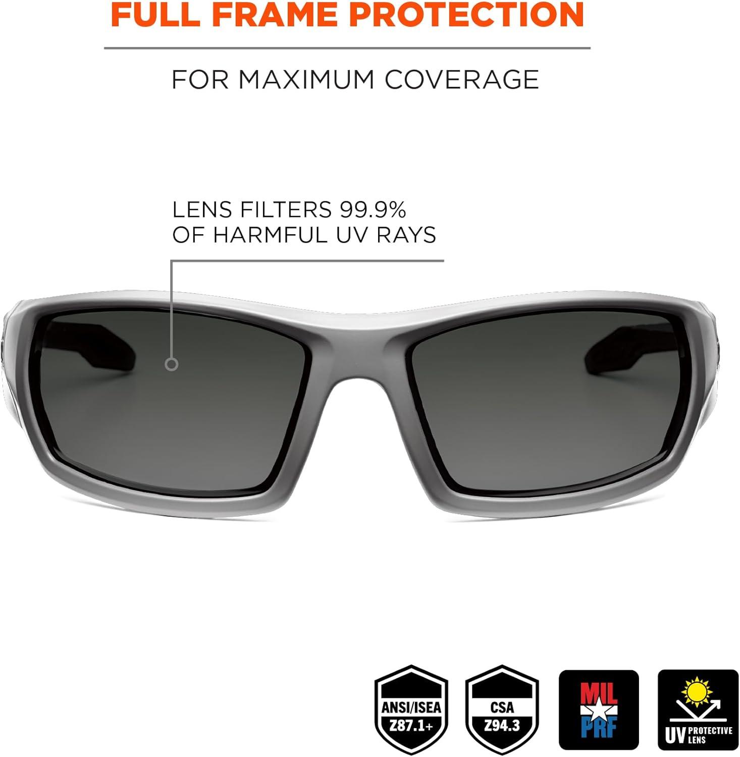 imageErgodyne Skullerz ODIN Anti Fog Safety GlassesSmoke Lens  Matte Gray Frame