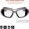 imageErgodyne  56033 Skullerz Loki Convertible AntiFog Safety Sunglasses Smoke Lens Includes Gasket and Strap to Convert to Goggle Antifog Smoke Lens Black FrameAntifog Clear Lens  Gray Frame