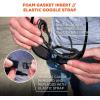imageErgodyne  56033 Skullerz Loki Convertible AntiFog Safety Sunglasses Smoke Lens Includes Gasket and Strap to Convert to Goggle Antifog Smoke Lens Black FrameAntifog Smoke Lens  Gray Frame