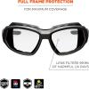 imageErgodyne  56033 Skullerz Loki Convertible AntiFog Safety Sunglasses Smoke Lens Includes Gasket and Strap to Convert to Goggle Antifog Smoke Lens Black FrameAntifog Clear Lens  Black Frame