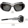 imageErgodyne  56033 Skullerz Loki Convertible AntiFog Safety Sunglasses Smoke Lens Includes Gasket and Strap to Convert to Goggle Antifog Smoke Lens Black FrameAntifog Smoke Lens  Gray Frame