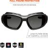 imageErgodyne  56033 Skullerz Loki Convertible AntiFog Safety Sunglasses Smoke Lens Includes Gasket and Strap to Convert to Goggle Antifog Smoke Lens Black FrameAntifog Smoke Lens  Black Frame