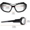 imageErgodyne Skullerz LOKI Convertible Safety Spoggles Includes Foam Gasket and Strap to Convert to Goggle ANSI z871Clear Lens  Black Frame