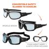 imageErgodyne Skullerz Loki Convertible Anti Scratch Safety Spoggles GlassesIncludes Gasket and Strap to Convert to Goggle Anti FogInOutdoor Lens