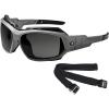 imageErgodyne  56033 Skullerz Loki Convertible AntiFog Safety Sunglasses Smoke Lens Includes Gasket and Strap to Convert to Goggle Antifog Smoke Lens Black FrameAntifog Smoke Lens  Gray Frame