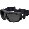 imageErgodyne Skullerz Arkyn Protective Dust Safety Goggle NonVented Anti Fog Scratch Resistant Adjustable Elastic StrapSmoke Lens  Black Frame