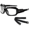 imageErgodyne Skullerz LOKI Convertible Safety Spoggles Includes Foam Gasket and Strap to Convert to Goggle ANSI z871Clear Lens  Black Frame
