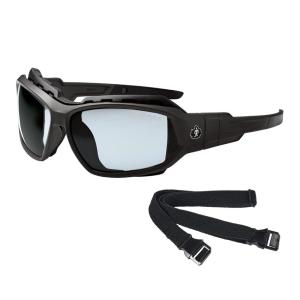 imageErgodyne Skullerz Loki Convertible Anti Scratch Safety Spoggles GlassesIncludes Gasket and Strap to Convert to Goggle Anti FogInOutdoor Lens
