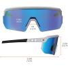 imageErgodyne Skullerz AEGIR Anti Fog Anti Scratch Safety Sunglasses High Contrast Color Enhancing Mirrored Lenses ANSI z871 with Protective Microfiber Eyewear Cleaning ampamp Storage Bag