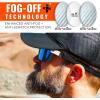 imageErgodyne Skullerz AEGIR Anti Fog Anti Scratch Safety Sunglasses High Contrast Color Enhancing Mirrored Lenses ANSI z871 with Protective Microfiber Eyewear Cleaning ampamp Storage Bag