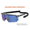 imageErgodyne Skullerz AEGIR Anti Scratch Safety Sunglasses AntiFog ANSI z871Clear Smoke Frame  Blue Mirror Lens