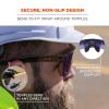 imageErgodyne Skullerz AEGIR Anti Scratch Safety Sunglasses AntiFog ANSI z871Clear Smoke Frame  Blue Mirror Lens