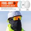 imageErgodyne Skullerz AEGIR Anti Scratch Safety Sunglasses AntiFog ANSI z871Clear Smoke Frame  Orange Mirror Lens