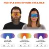 imageErgodyne Skullerz AEGIR Polarized Safety Sunglasses with Fog Off Anti Fog Safety Glasses Anti Scratch Mirror LensBlue Mirror Lens