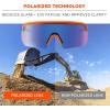 imageErgodyne Skullerz AEGIR Polarized Safety Sunglasses with Fog Off Anti Fog Safety Glasses Anti Scratch Mirror LensBlue Mirror Lens