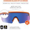 imageErgodyne Skullerz AEGIR Polarized Safety Sunglasses with Fog Off Anti Fog Safety Glasses Anti Scratch Mirror LensBlue Mirror Lens