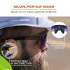 imageErgodyne Skullerz AEGIR Safety Sunglasses Mirrored Lens ANSI z871Clear Smoke Frame  Blue Mirror Lens