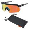 imageErgodyne Skullerz AEGIR Safety Sunglasses Mirrored Lens ANSI z871Black Frame  Orange Mirror Lens