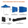 imageErgodyne SHAX 6053 Fully Enclosed Pop Up Canopy Tent with Sidewalls Includes Tent and 4 Wall Panels 10ft x 10ft LimeBlue
