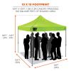 imageErgodyne SHAX 6053 Fully Enclosed Pop Up Canopy Tent with Sidewalls Includes Tent and 4 Wall Panels 10ft x 10ft LimeLime